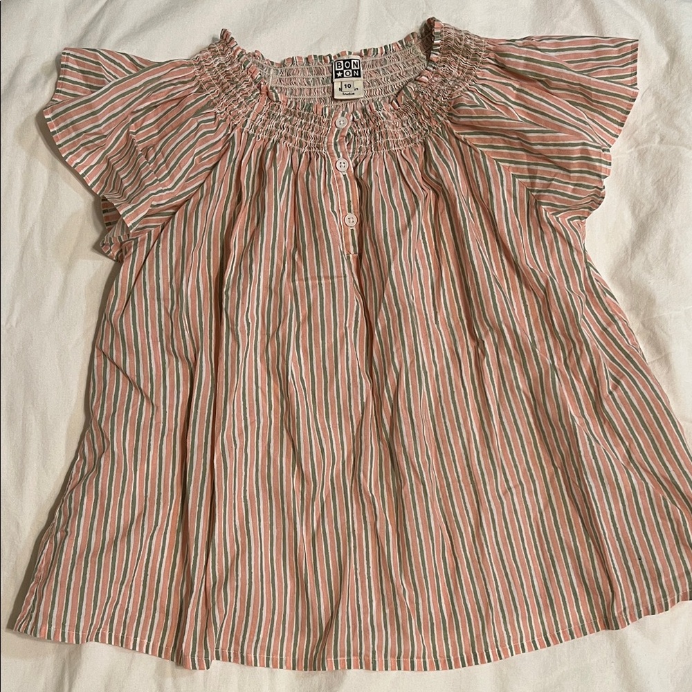 Striped Bonton Girls Top